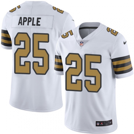 Men's Nike New Orleans Saints 25 Eli Apple Limited White Rush Vapor Untouchable NFL Jersey