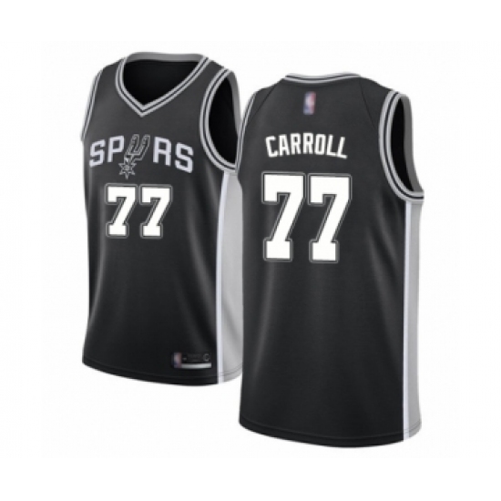 Youth San Antonio Spurs 77 DeMarre Carroll Swingman Black Basketball Jersey - Icon Edition