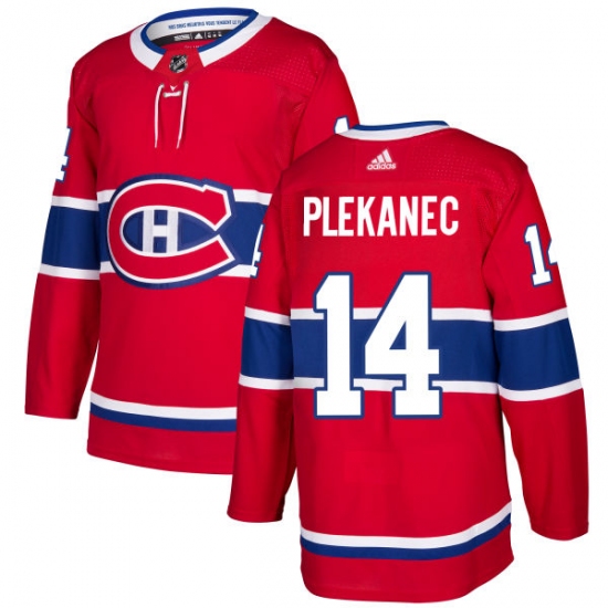 Youth Adidas Montreal Canadiens 14 Tomas Plekanec Premier Red Home NHL Jersey