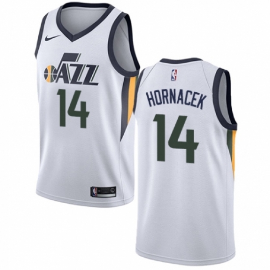 Youth Nike Utah Jazz 14 Jeff Hornacek Authentic NBA Jersey - Association Edition