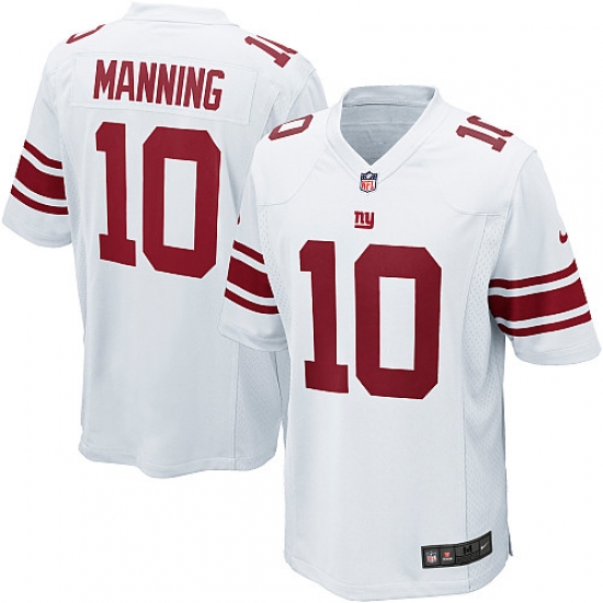 Men's Nike New York Giants 10 Eli Manning Game White NFL Jersey