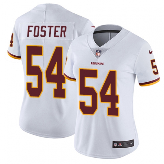 Women's Nike Washington Redskins 54 Mason Foster Elite White NFL Jersey