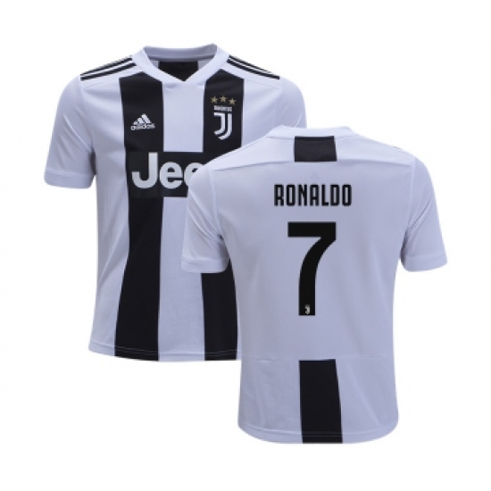 Juventus 7 Cristiano Ronaldo Home Kid Soccer Club Jersey