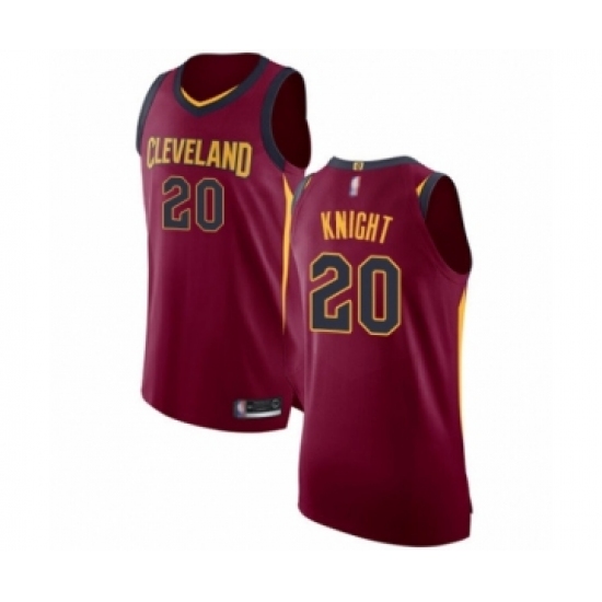 Men's Cleveland Cavaliers 20 Brandon Knight Authentic Maroon Basketball Jersey - Icon Edition