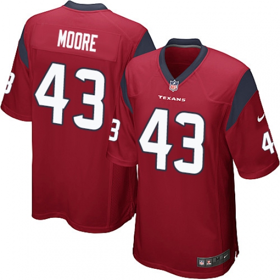 Men's Nike Houston Texans 43 Corey Moore Game Red Alternate NFL Jersey