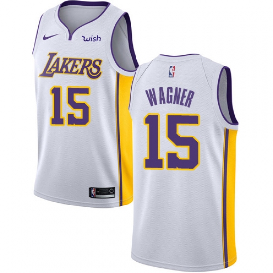 Youth Nike Los Angeles Lakers 15 Moritz Wagner Swingman White NBA Jersey - Association Edition