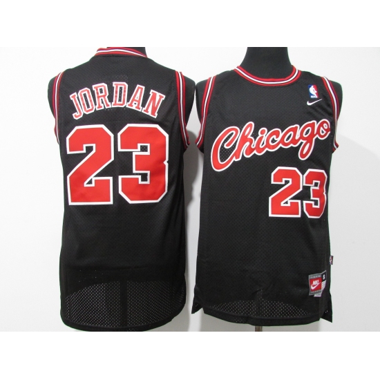 Men's Chicago Bulls 23 Michael Jordan Nike Black Chicago Swingman Player Jersey