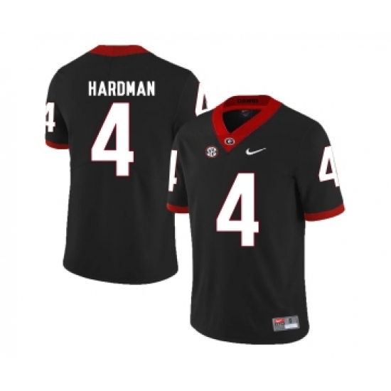 Georgia Bulldogs 4 Mecole Hardman Black College Football Jersey