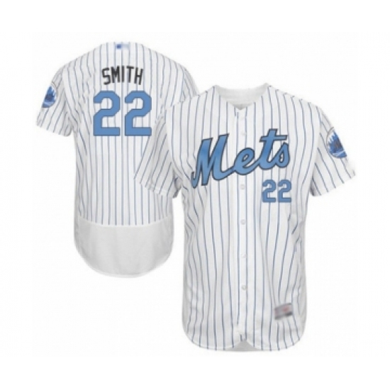 Men's New York Mets 22 Dominic Smith Authentic White 2016 Father's Day Fashion Flex Base Baseball Player Jersey