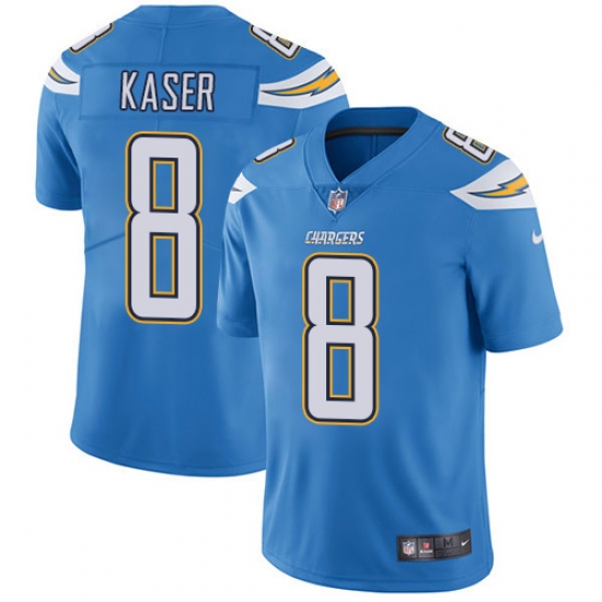 Youth Nike Los Angeles Chargers 8 Drew Kaser Elite Electric Blue Alternate NFL Jersey