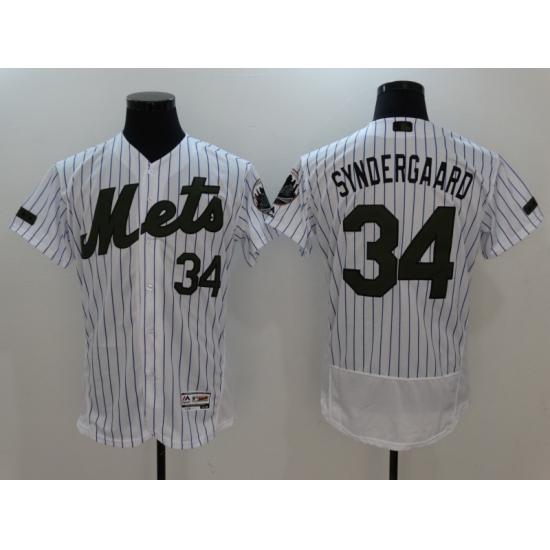 Men's New York Mets 34 Noah Syndergaard White Home Stitched Baseball Jersey