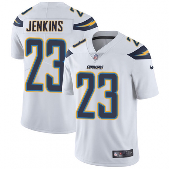 Men's Nike Los Angeles Chargers 23 Rayshawn Jenkins White Vapor Untouchable Limited Player NFL Jersey