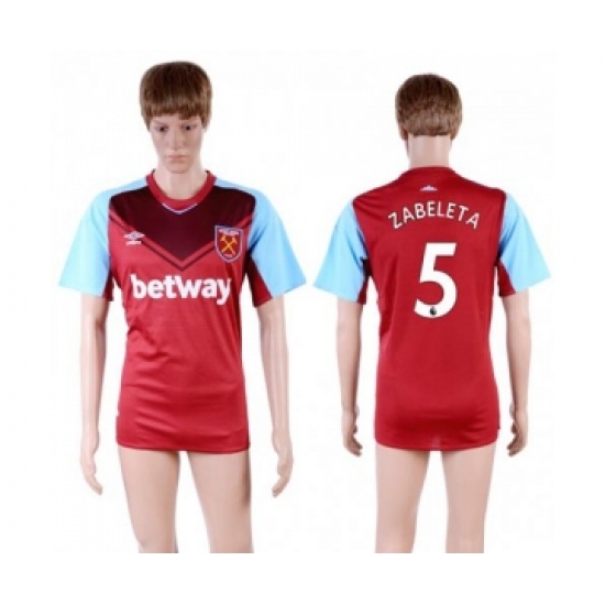 West Ham United 5 Zabeleta Home Soccer Club Jersey