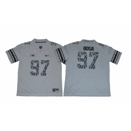 Ohio State Buckeyes 97 Joey Bosa Gray Shadow College Football Jersey