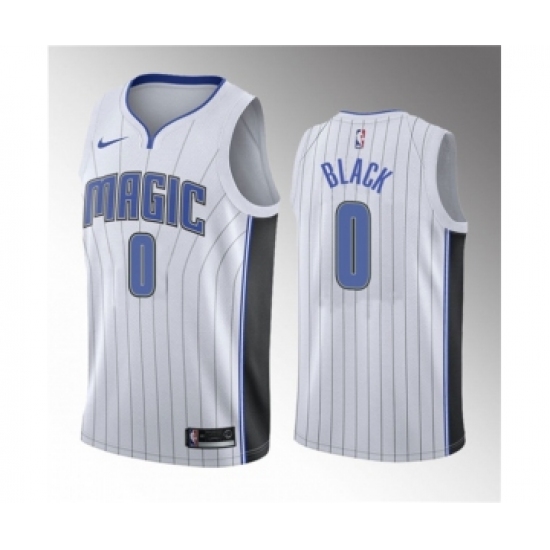 Men's Orlando Magic 0 Anthony Black White 2022-23 Association Edition Stitched Basketball Jersey