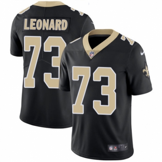 Men's Nike New Orleans Saints 73 Rick Leonard Black Team Color Vapor Untouchable Limited Player NFL Jersey