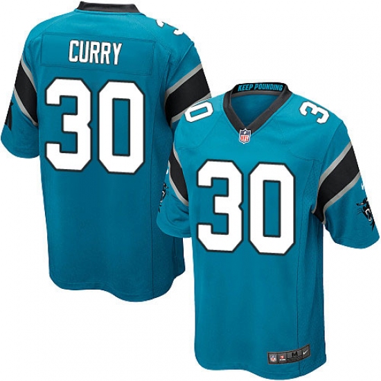 Men's Nike Carolina Panthers 30 Stephen Curry Game Blue Alternate NFL Jersey