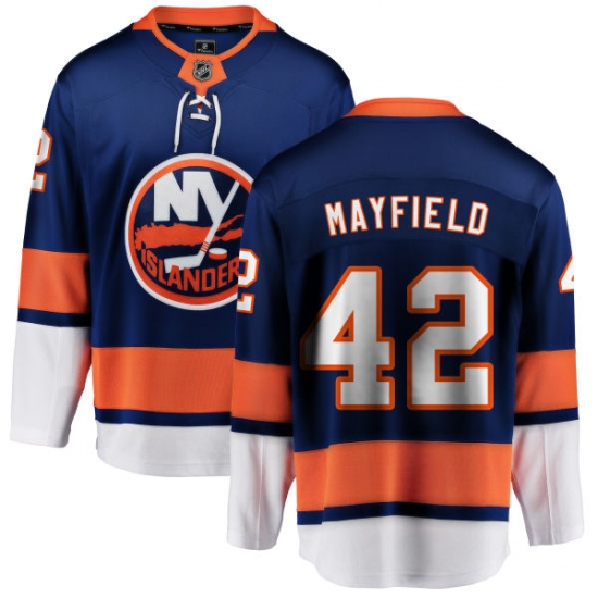 Youth New York Islanders 42 Scott Mayfield Fanatics Branded Royal Blue Home Breakaway NHL Jersey