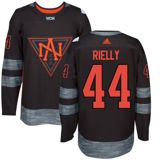 Men's Adidas Team North America 44 Morgan Rielly Premier Black Away 2016 World Cup of Hockey Jersey
