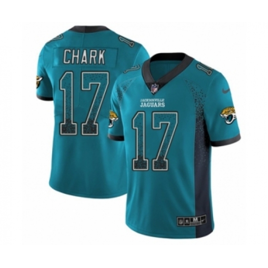 Men's Nike Jacksonville Jaguars 17 DJ Chark Limited Teal Green Rush Drift Fashion NFL Jersey