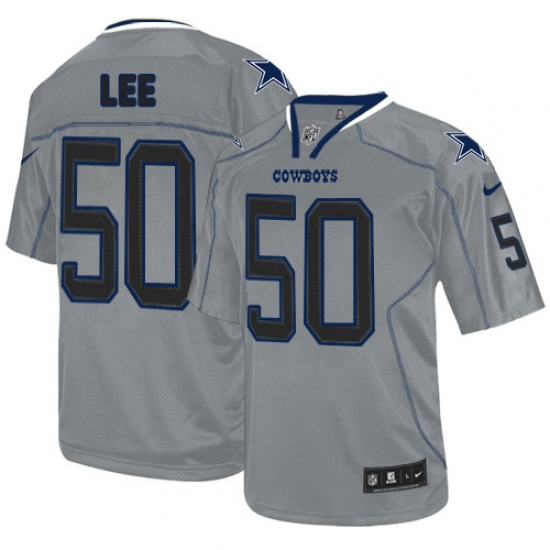 Men's Nike Dallas Cowboys 50 Sean Lee Elite Lights Out Grey NFL Jersey