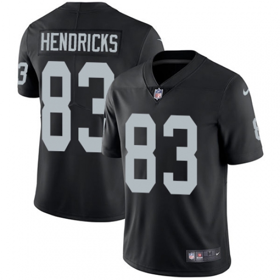 Men's Nike Oakland Raiders 83 Ted Hendricks Black Team Color Vapor Untouchable Limited Player NFL Jersey