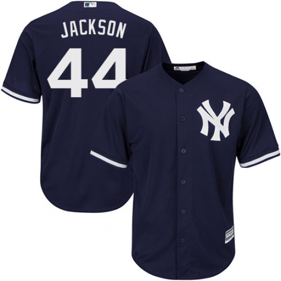 Men's Majestic New York Yankees 44 Reggie Jackson Replica Navy Blue Alternate MLB Jersey