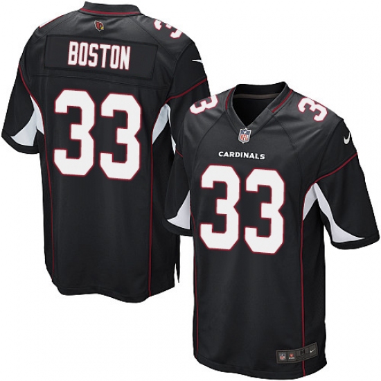 Men's Nike Arizona Cardinals 33 Tre Boston Game Black Alternate NFL Jersey