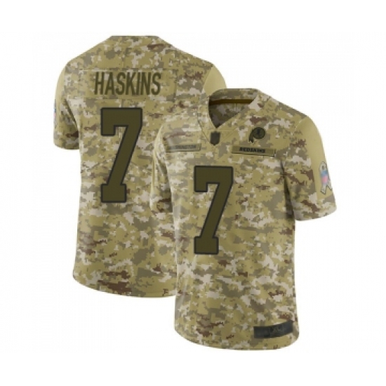 Youth Washington Redskins 7 Dwayne Haskins Limited Camo 2018 Salute to Service Football Jersey