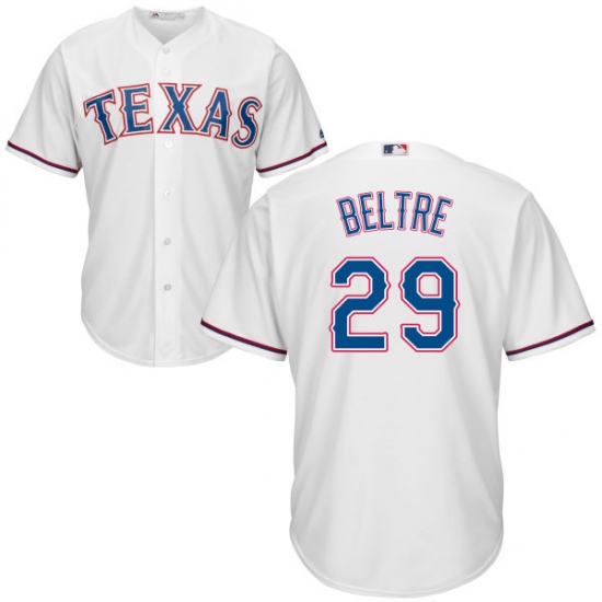 Men's Majestic Texas Rangers 29 Adrian Beltre Replica White Home Cool Base MLB Jersey