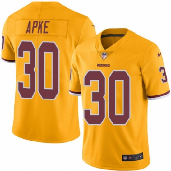 Youth Nike Washington Redskins 30 Troy Apke Limited Gold Rush Vapor Untouchable NFL Jersey