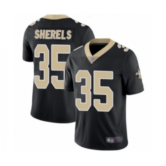 Men's New Orleans Saints 35 Marcus Sherels Black Team Color Vapor Untouchable Limited Player Football Jersey