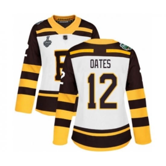 Women's Boston Bruins 12 Adam Oates Authentic White Winter Classic 2019 Stanley Cup Final Bound Hockey Jersey