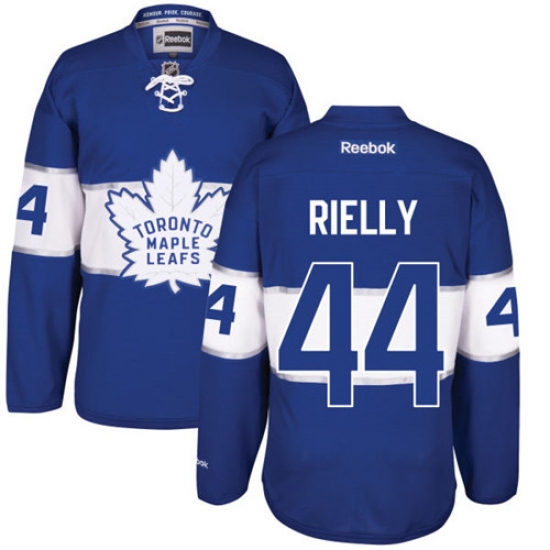 Men's Reebok Toronto Maple Leafs 44 Morgan Rielly Authentic Royal Blue 2017 Centennial Classic NHL Jersey