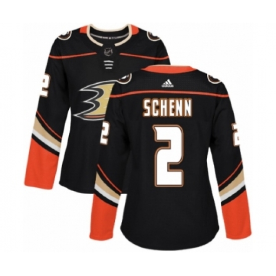 Women's Adidas Anaheim Ducks 2 Luke Schenn Premier Black Home NHL Jersey