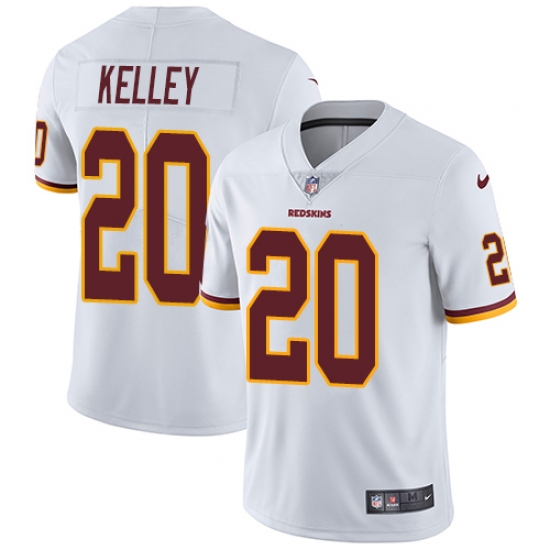 Men's Nike Washington Redskins 20 Rob Kelley White Vapor Untouchable Limited Player NFL Jersey