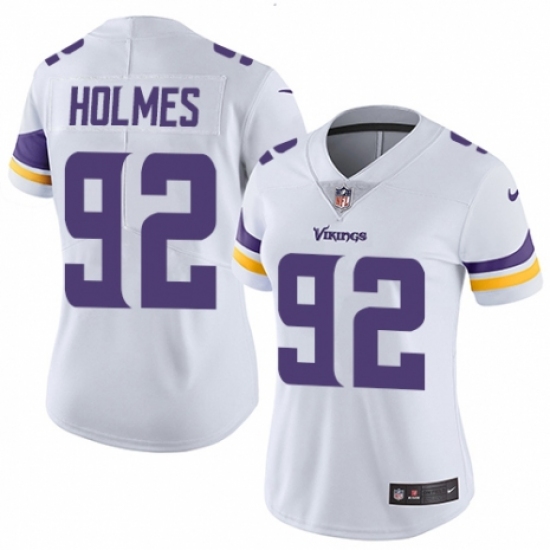 Women's Nike Minnesota Vikings 92 Jalyn Holmes White Vapor Untouchable Limited Player NFL Jersey