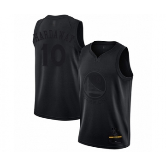 Men's Golden State Warriors 10 Tim Hardaway Swingman Black MVP Basketball Jersey