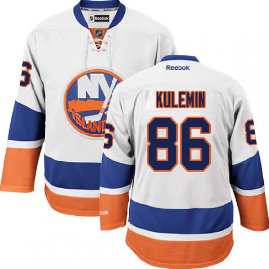 Men's Reebok New York Islanders 86 Nikolay Kulemin Authentic White Away NHL Jersey