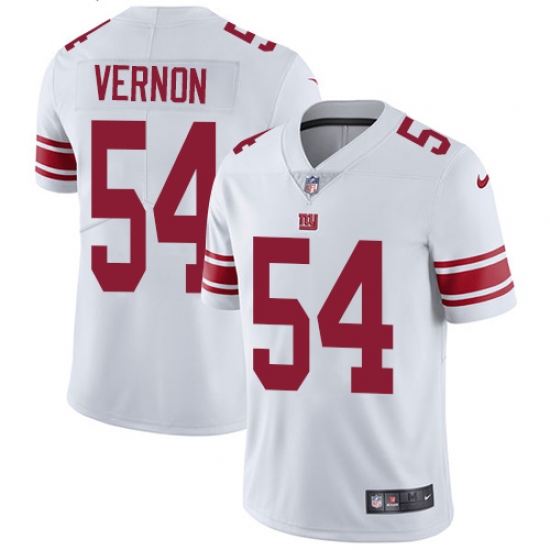 Men's Nike New York Giants 54 Olivier Vernon White Vapor Untouchable Limited Player NFL Jersey