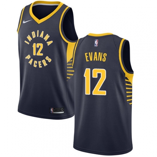 Youth Nike Indiana Pacers 12 Tyreke Evans Swingman Navy Blue NBA Jersey - Icon Edition