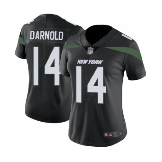 Women's New York Jets 14 Sam Darnold Black Alternate Vapor Untouchable Limited Player Football Jersey