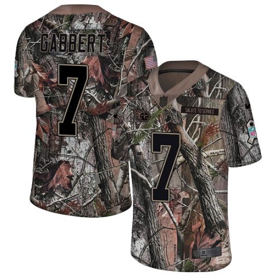 Men's Nike Tennessee Titans 7 Blaine Gabbert Limited Camo Rush Realtree NFL Jersey