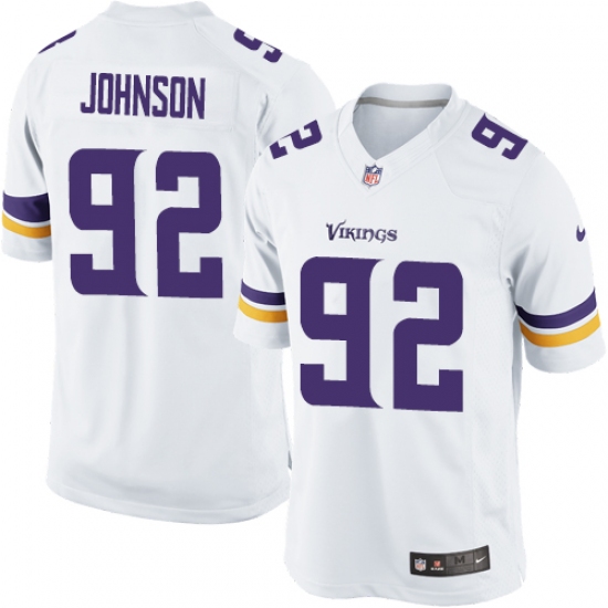 Men's Nike Minnesota Vikings 92 Tom Johnson White Vapor Untouchable Limited Player NFL Jersey