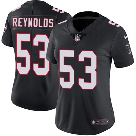 Women's Nike Atlanta Falcons 53 LaRoy Reynolds Black Alternate Vapor Untouchable Limited Player NFL Jersey