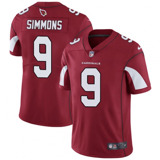 Youth Nike Arizona Cardinals 9 Isaiah Simmons Red Team Color Stitched NFL Vapor Untouchable Limited Jersey