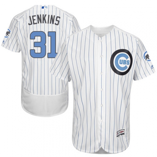 Men's Majestic Chicago Cubs 31 Fergie Jenkins Authentic White 2016 Father's Day Fashion Flex Base MLB Jersey