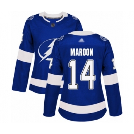 Women's Tampa Bay Lightning 14 Patrick Maroon Authentic Royal Blue Home Hockey Jersey