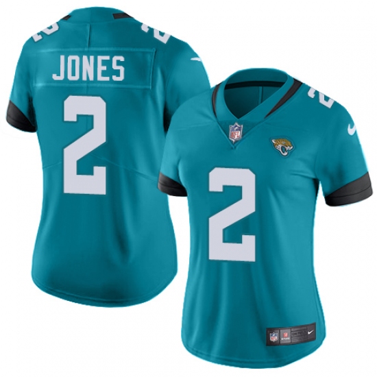 Women's Nike Jacksonville Jaguars 2 Landry Jones Teal Green Alternate Vapor Untouchable Limited Player NFL Jersey