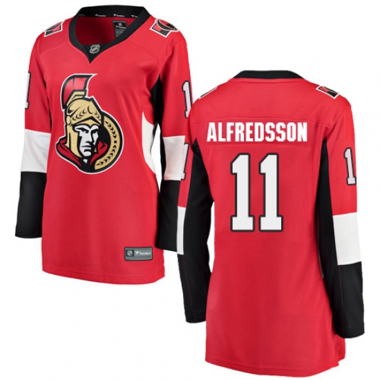 Women's Ottawa Senators 11 Daniel Alfredsson Fanatics Branded Red Home Breakaway NHL Jersey